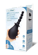 CS 250ml Soft Squeeze Beaded Anal Douche - Black