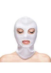 Fetish and Fashion Eyes Andamp; Mouth Hood - White - One Size