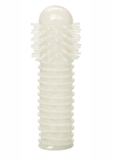 Glow In The Dark Reversible Penis Sleeve - Clear/Glow In The Dark