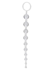 Platinum X 10 Anal Beads - Silver/White