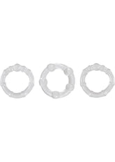 Renegade Super Stretchable Intensity Cock Rings - Clear - Set Of 3