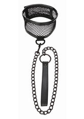 Sex and Mischief Fishnet Collar and Leash - Black