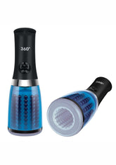 ZOLO 360° Rotating Beaded Masturbator - Black/Blue