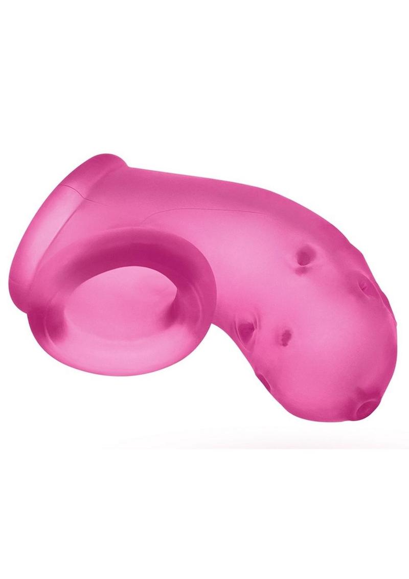 Airlock Air-Lite Vented Silicone Chastity - Pink Ice - Pink