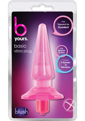 B Yours Basic Vibrating Butt Plug - Pink