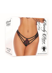 Barely Bare Triple Strap Panty - Black - One Size