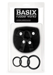 Basix Rubber Works Universal Harness - Black - Plus Size