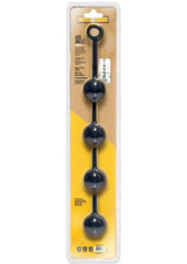 Boneyard Ass Ballz Silicone Anal Beads - Black - Large