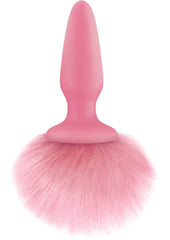 Bunny Tails Silicone Butt Plug - Pink