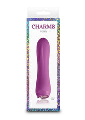 Charms Fern Rechargeable Silicone Mini Vibrator - Purple