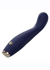 Chic Peony Rechargeable Silicone G-Spot Vibrator - Blue