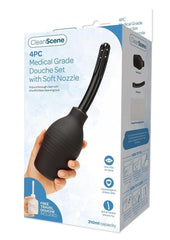 Cleanscene Medical Grade Douche Set with Soft Nozzle - Black - 4 Piece