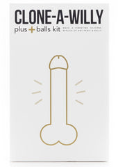 Clone-A-Willy Plus Balls Silicone Dildo Molding Kit with Bullet Vibrator and Remote Control - Vanilla