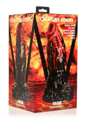 Creature Cocks Vulcan Silicone Dildo - Black/Red