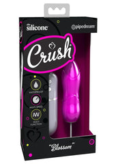 Crush Blossom Wired Remote Control Silicone Textured Bullet Waterproof - Pink