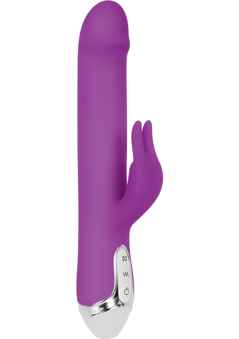 Dancing Pearl Rabbit Rechargeable Silicone Rabbit Vibrator - Purple