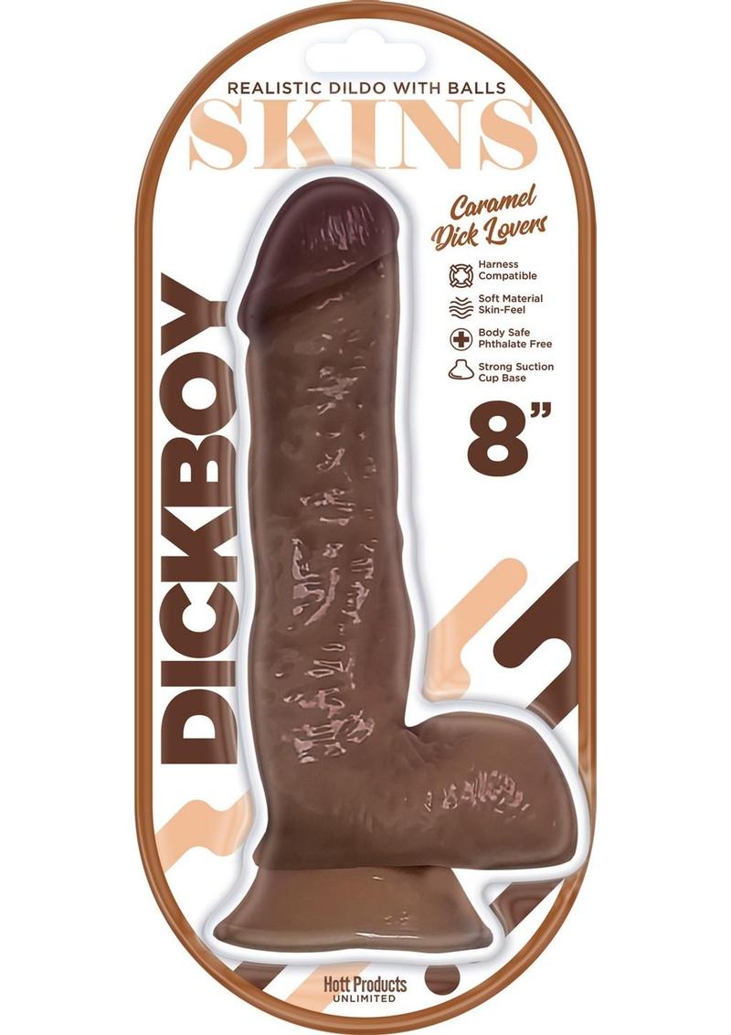 Dickboy Skins Caramel Lovers Dildo - Caramel - 8in