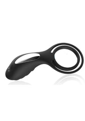 Doctor Love's Zinger Plus Silicone Rechargeable Vibrating Cock Ring - Black