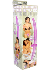 Double Fuk Vibrating Dildo Strap-On - Purple