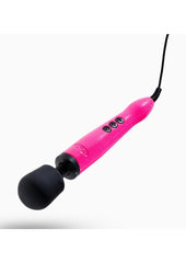 Doxy Die Cast Wand Metal Plug-In Vibrating Body Massager - Hot Pink/Metal/Pink