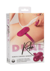 Dual Rider Remote Control Grinder Rechargeable Silicone Vibrator - Red