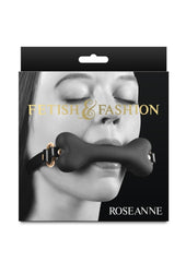 Fetish and Fashion Roseanne Silicone Ball Gag - Black