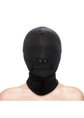 Fetish and Fashion Zippered Mouth Hood - Black - One Size