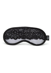 Fifty Shades Of Grey Play Nice Satin and Lace Blindfold - Black/Silver