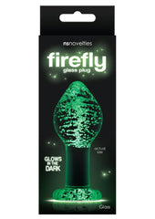 Firefly Glass Plug Butt Plug - Clear/Glow In The Dark