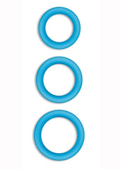 Firefly Halo Large Silicone Cock Ring - Blue/Glow In The Dark - Large