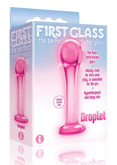 First Glass Droplet Anal and Pussy Stimulator - Pink