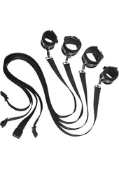 Frisky Four Point Restraint - Black - Set