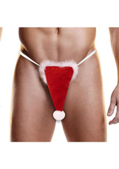 Fundies Santa Hat Thong - Red/White - One Size