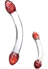 Glas Red Head Double Dildo - Red