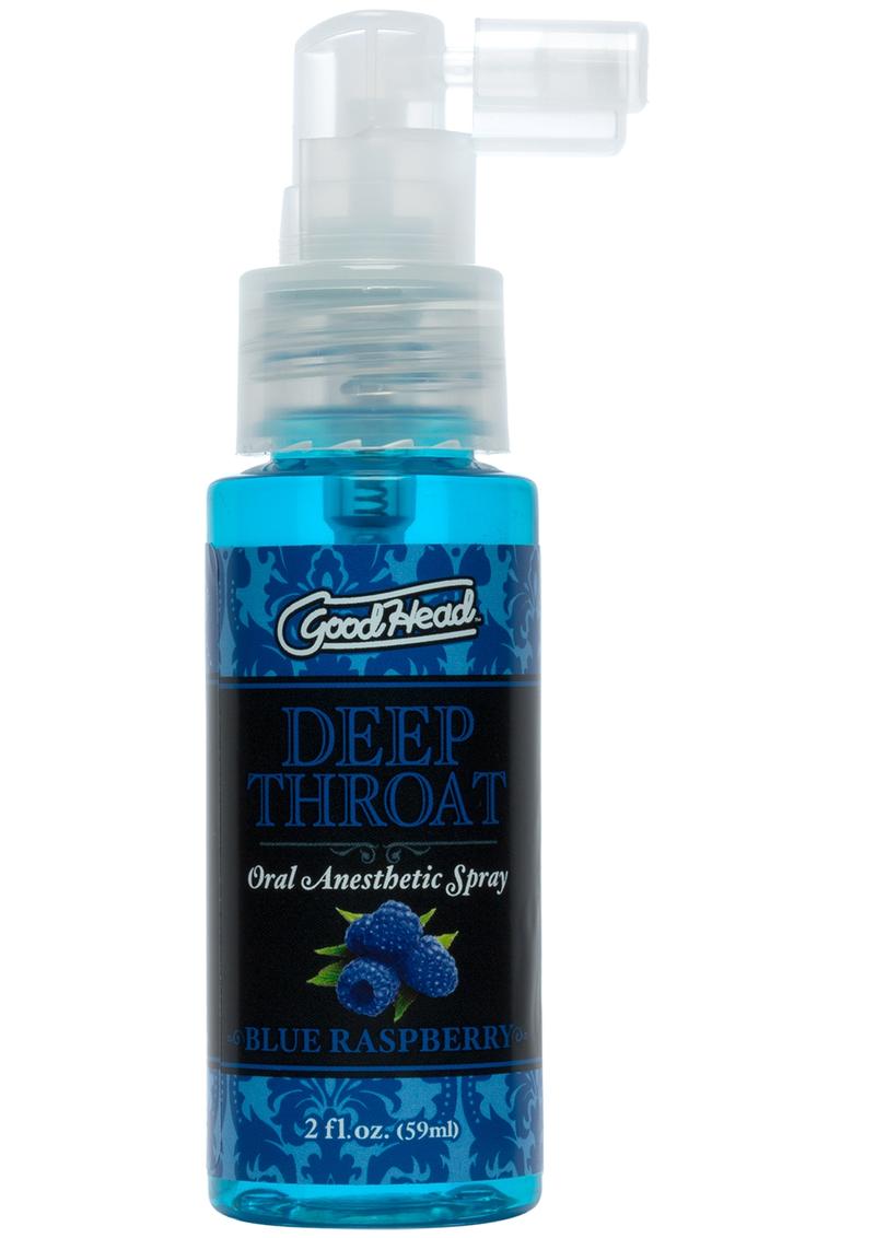 Goodhead Deep Throat Oral Anesthetic Spray Blue Raspberry - 2oz