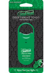 Goodhead Deep Throat To-Go Oral Anesthetic Spray Mint - .33oz