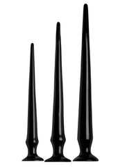 Hosed Slim Tapered Anal Hose Trainer - Black - 3 Piece/Set