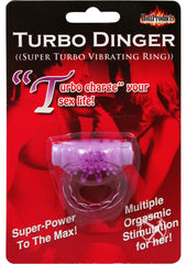 Humm Dinger Super Turbo Vibrating Cock Ring - Purple