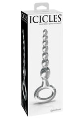 Icicles No 67 Beaded Glass Anal Probe - Clear