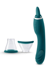 Inya Triple Delight Rechargeable Silicone Vibrator - Teal