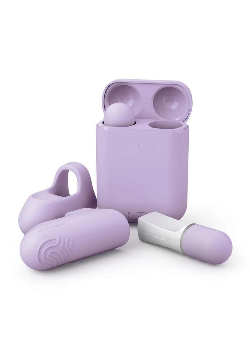 Jimmyjane Hello Touch Pro Rechargeable Finger Massagers with Remote - Lavender/Purple/White