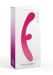 Jimmyjane Reflexx Rabbit 3 Rechargeable Silicone Vibrator - Fuchsia/Pink