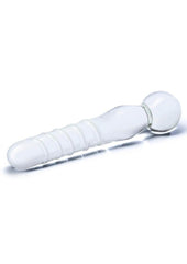 Joystick Textured Glass Dildo