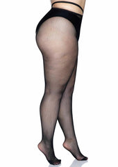 Leg Avenue Micro Net Strappy Waist Crotchless Tights