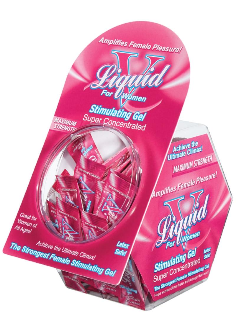 Liquid V Female Stimulating Gel - 50 Per Bowl