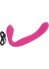 Love Rider Rechargeable Silicone Strapless Strap-On - Pink