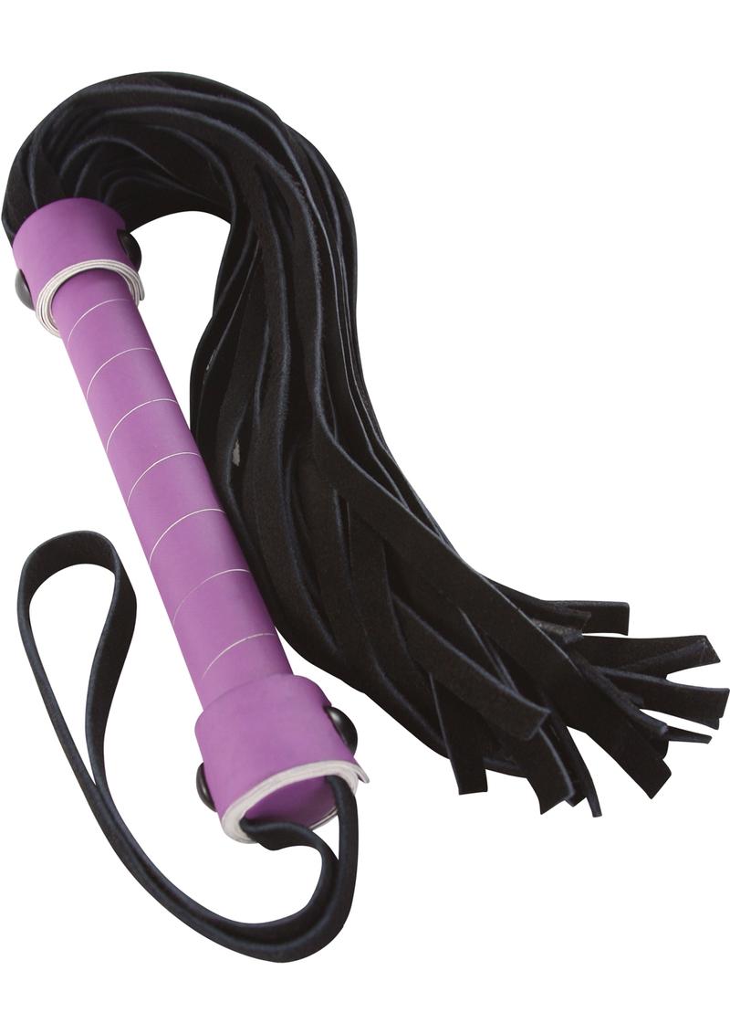 Lust Bondage Whip - Black/Purple