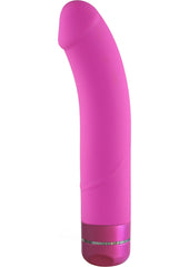 Luxe Beau Vibrating Silicone Dildo - Pink - 8.5in