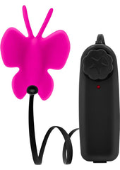 Luxe Butterfly Teaser Silicone Egg with Remote Control - Fuchsia/Pink