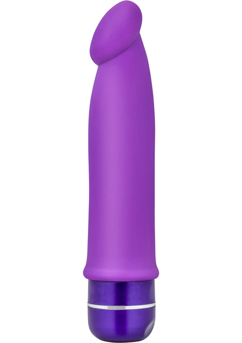 Luxe Purity Silicone Vibrating Dildo - Purple - 7.5in